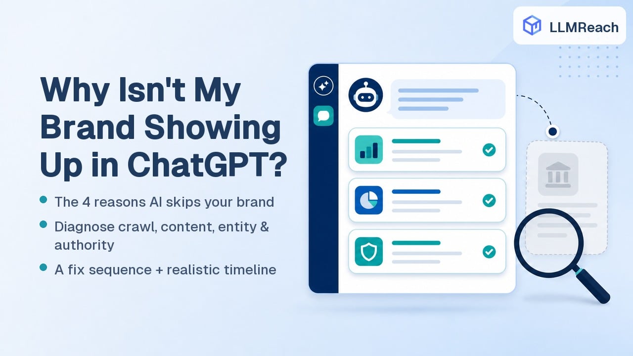 Why Isn't My Brand Showing Up in ChatGPT? (And How to Fix It) Why Isn't My Brand Showing Up in ChatGPT? (And How to Fix It)